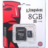 Cartão De Memória Kingston Micro Sd 8gb + Sd